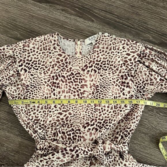 Sea New York Calla Cheetah L-S Belted Tunic Dress - Picture 8 of 10